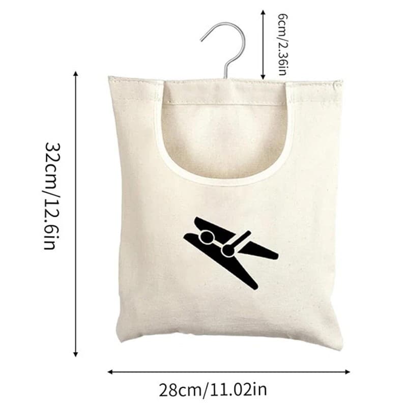 Effortless Laundry Days with Our Hanging Canvas Peg Bag - image 8