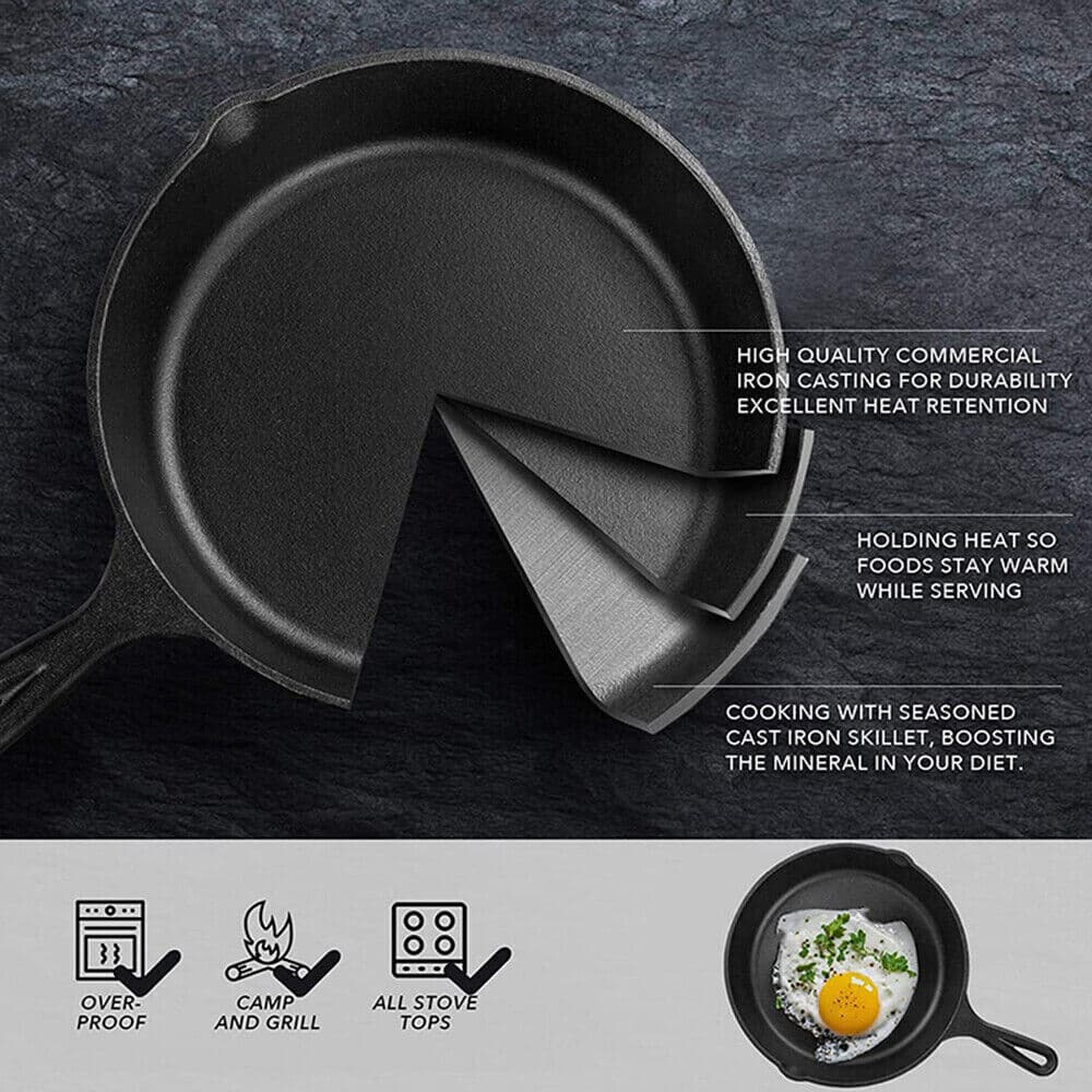 Versatile 3-Piece Cast Iron Skillet Set - image 16