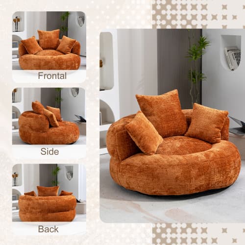 Unwind in Ultimate Comfort with Our High-Back Chenille Bean Bag - image 27