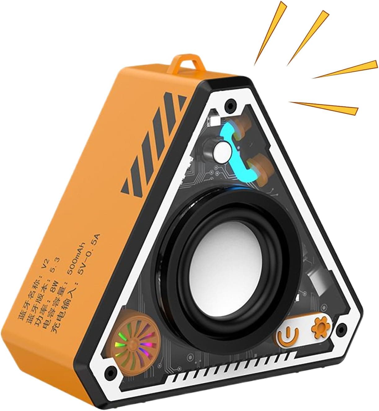 Orange Triangle Mecha Bluetooth Speaker with RGB Light - image 11