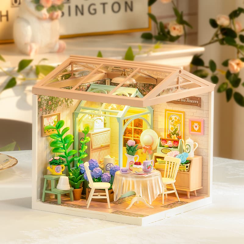 Build-Your-Own Miniature Tea Garden Kit with Lights - image 7