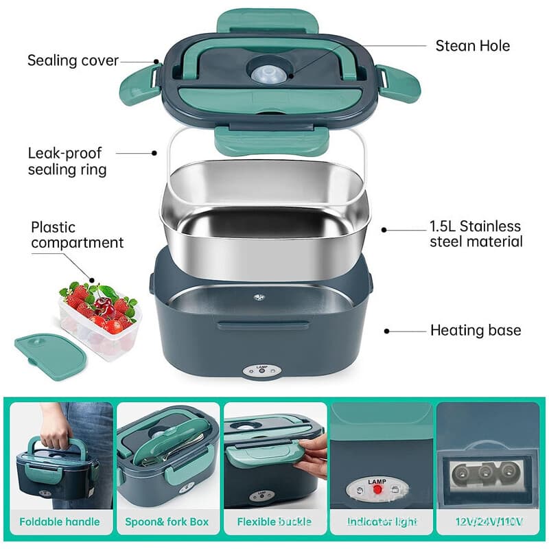 Effortless 60W Heated Lunch Box for Hot Meals Anywhere - image 10