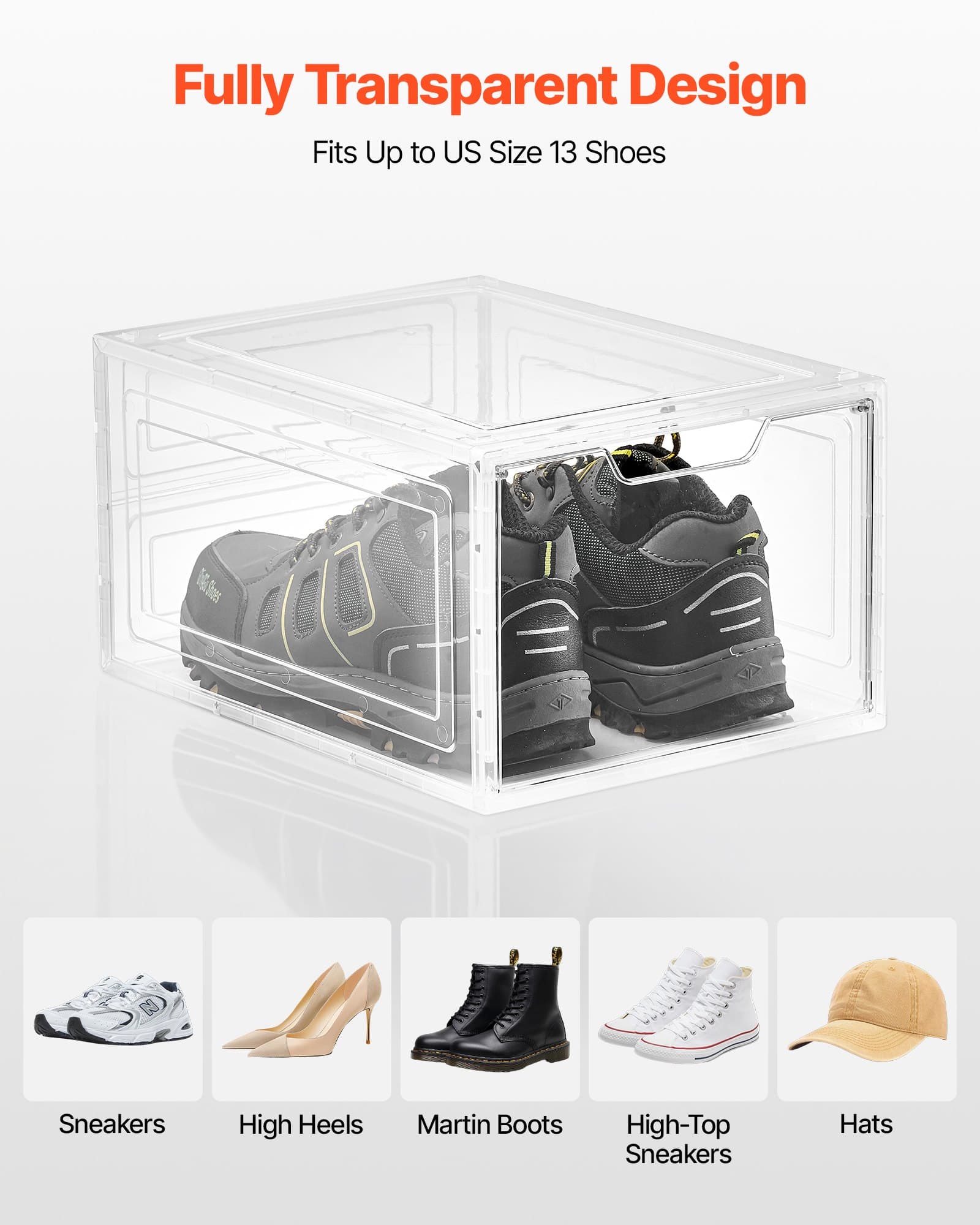 Set of Clear Stackable Shoe Organiser Boxes - image 3