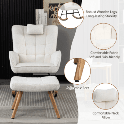 Discover Effortless Comfort in the Villalta Home White Rocking Chair - image 11