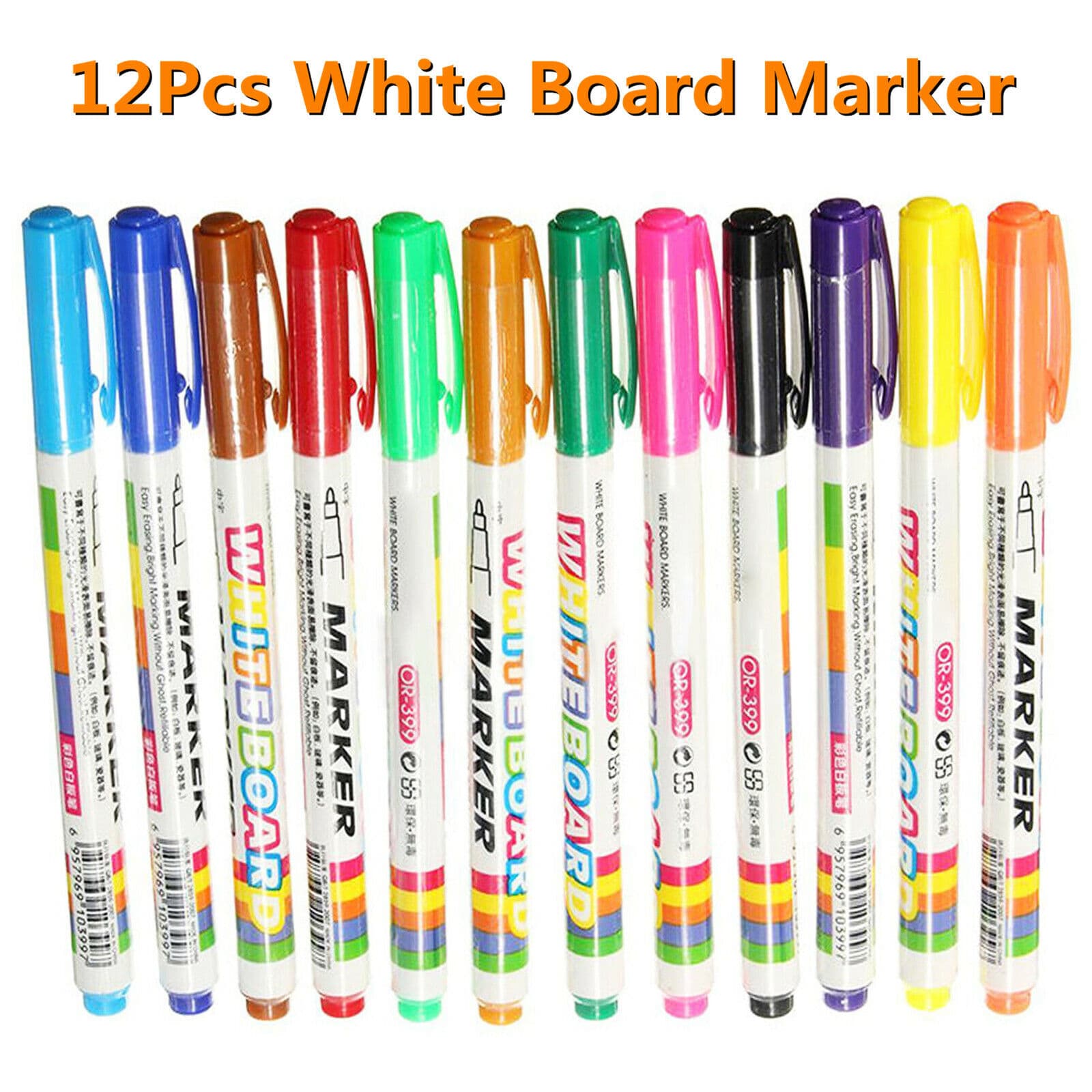 12-Pack of Assorted Colour Dry Wipe Markers - image 4