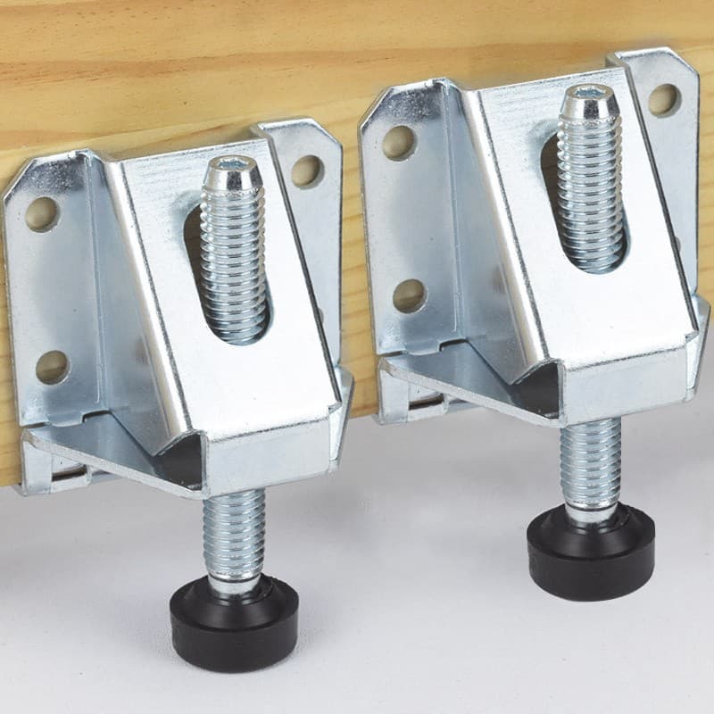 Set of 4 Adjustable Levelling Feet in Zinc-Plated Iron for Furniture & Machinery - image 3