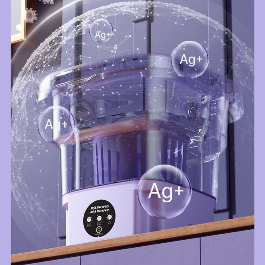 Set of 6 Kitchen Chairs with Rattan Back and PU Leather Seat - image 3