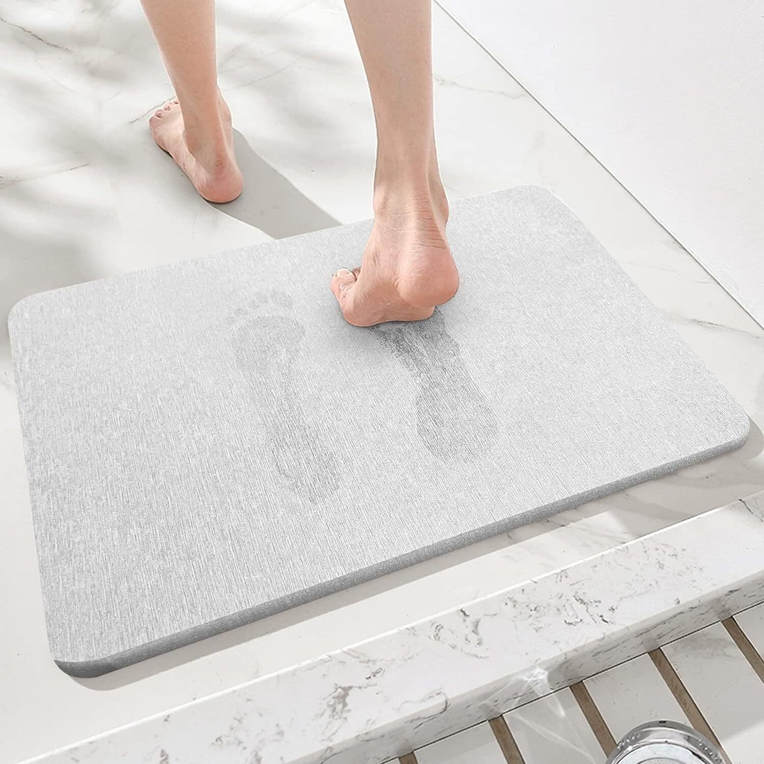 Absorbent Diatomite Bath Mat for Safer Bathroom Steps - image 14