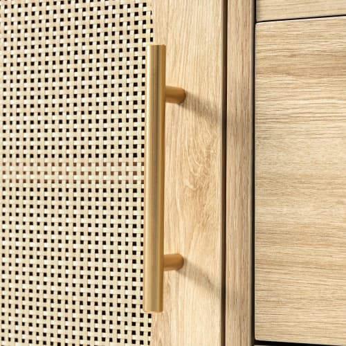 Oak Effect Rattan Sideboard with Ample Storage - image 18