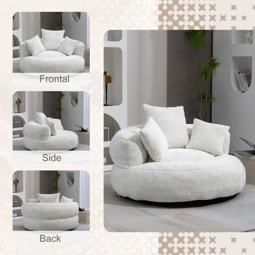 Unwind in Ultimate Comfort with Our High-Back Chenille Bean Bag - image 28
