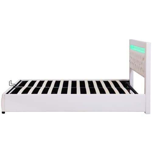 Transform Your Bedroom With This White LED Storage Bed - image 3