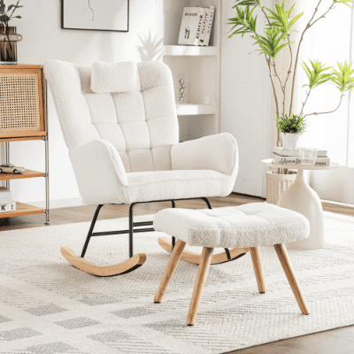 Discover Effortless Comfort in the Villalta Home White Rocking Chair - image 6