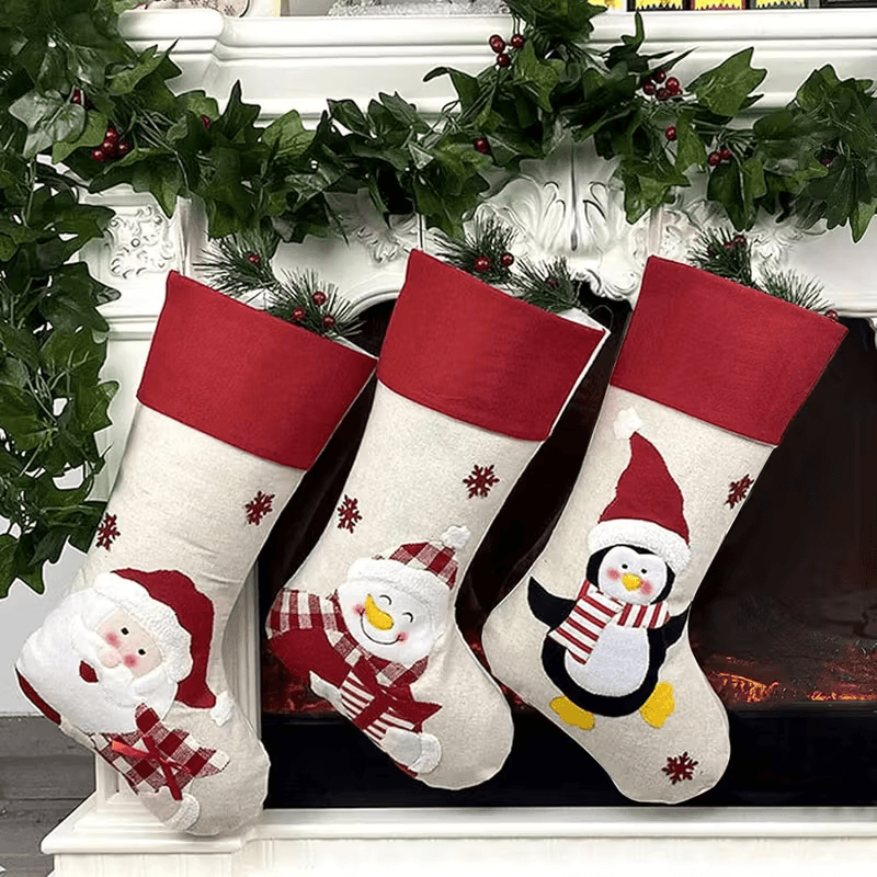 Three Generously Sized Christmas Stockings for the Mantelpiece - image 10