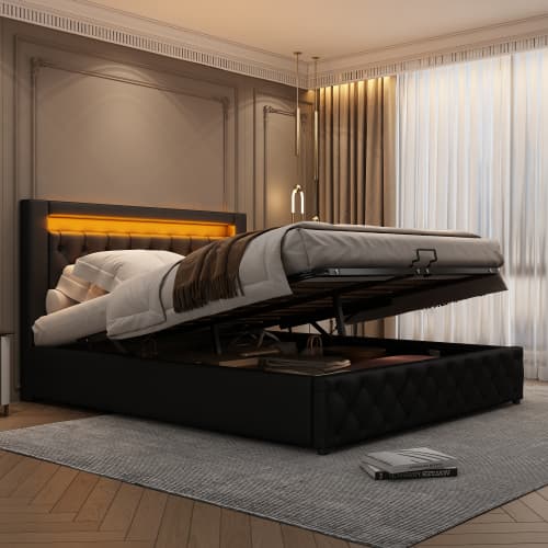 Transform Your Bedroom With This White LED Storage Bed - image 22
