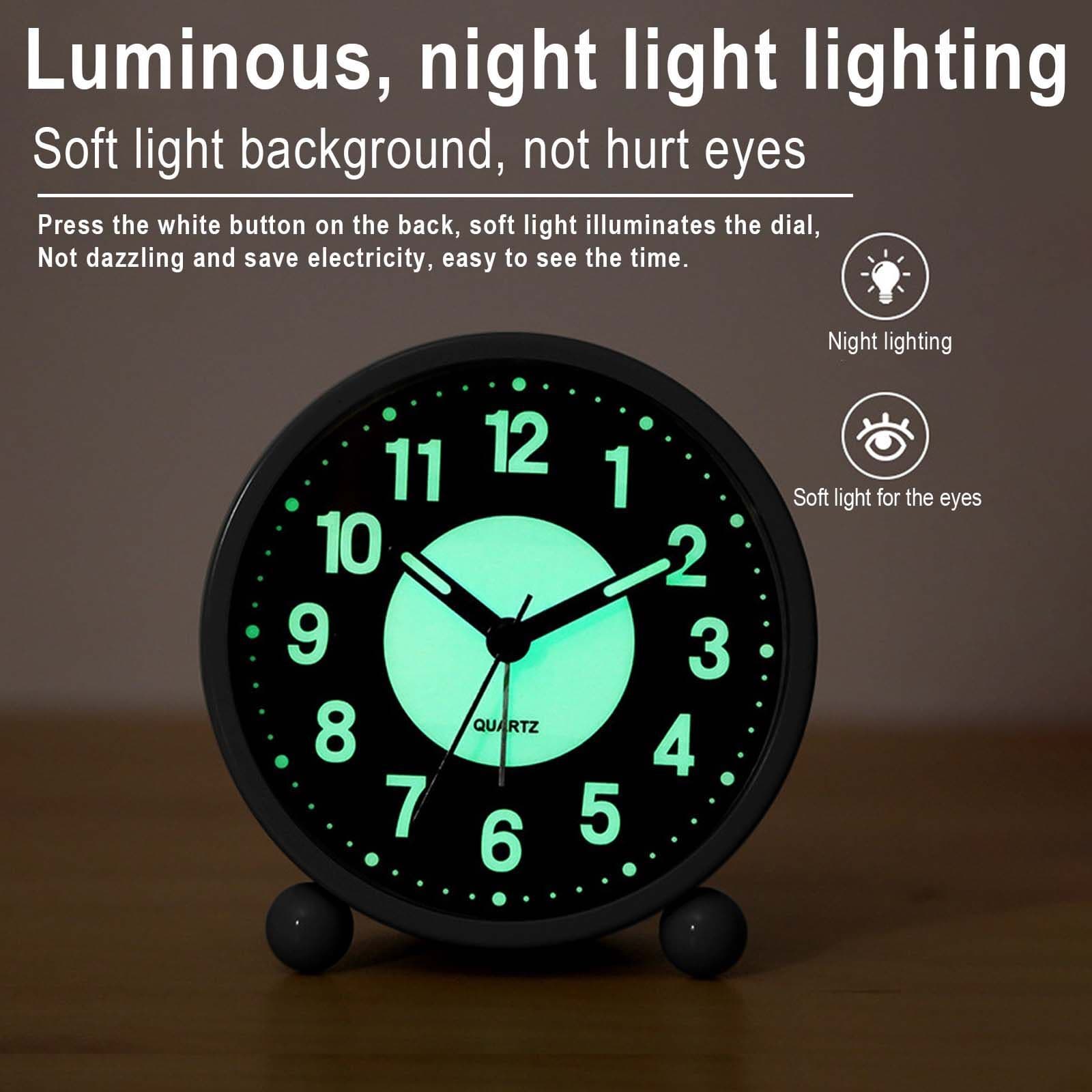 Non-Ticking Bedside Alarm Clock with Glow-in-the-Dark Dial - image 18