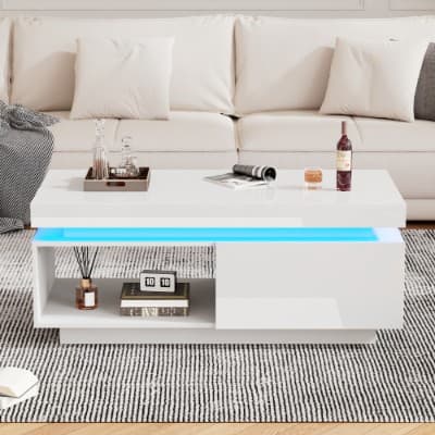 Illuminate Your Space with a High Gloss LED Coffee Table