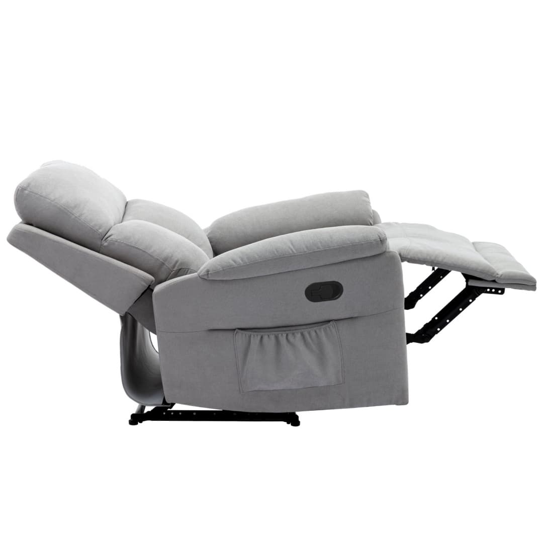 Comfortable Fabric Recliner Armchair with Adjustable Footrest - image 23