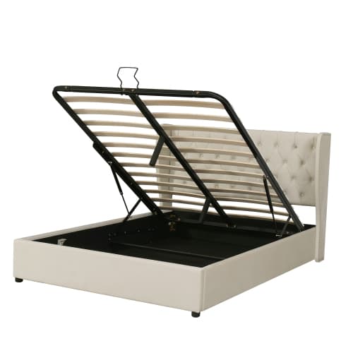 Effortless Storage Meets Timeless Style in this Velvet Bed