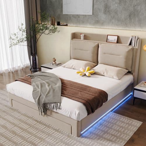 Transform Your Bedroom with this Premium Velvet Storage Bed - image 26
