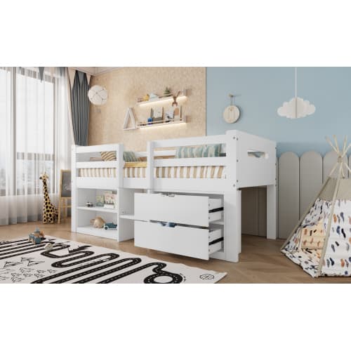 Transform Their Room with the Villalta Home White Single Storage Bed - image 5