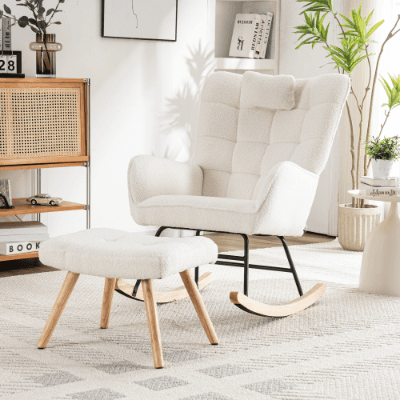 Discover Effortless Comfort in the Villalta Home White Rocking Chair - image 25