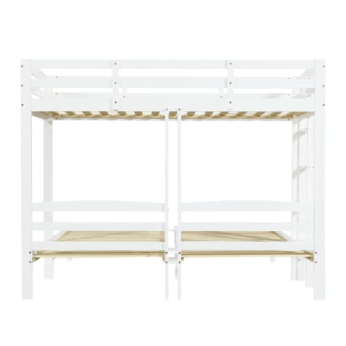 Triple Sleeper Bunk Bed for Kids & Teens - White - image 17
