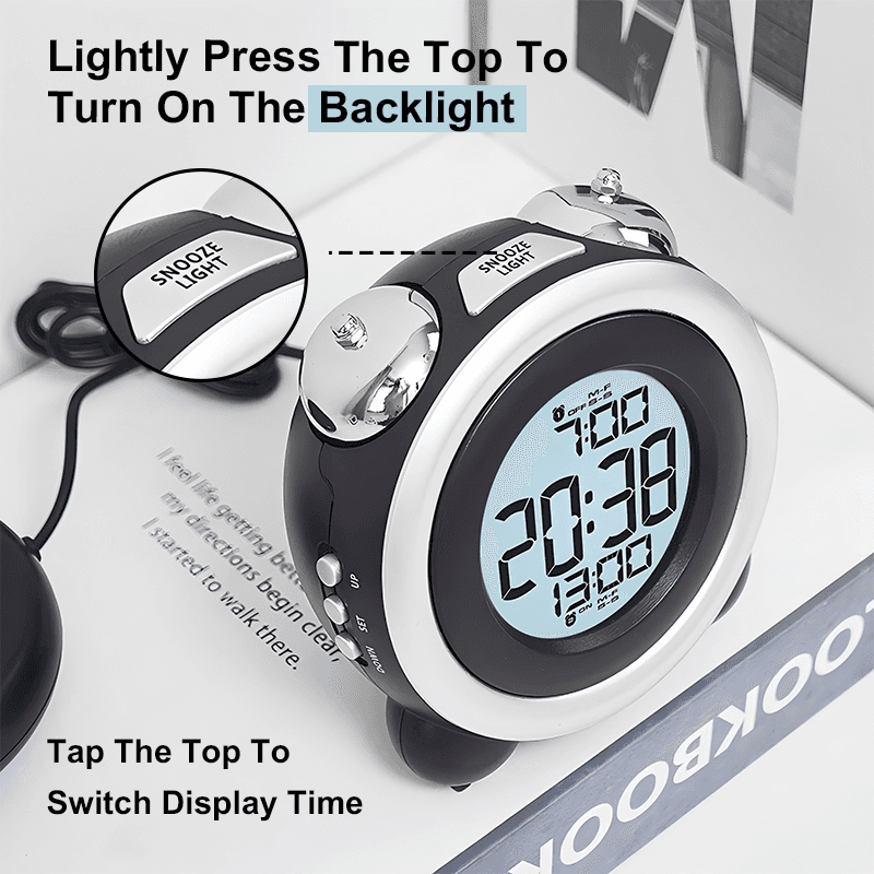 Loud Vibration Alarm Clock with Dual Alarms and Vibrating Disc - image 7