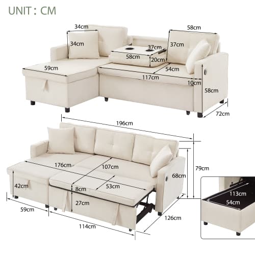 Transform Your Space with a 3-in-1 Reversible Sleeper Sofa - image 28