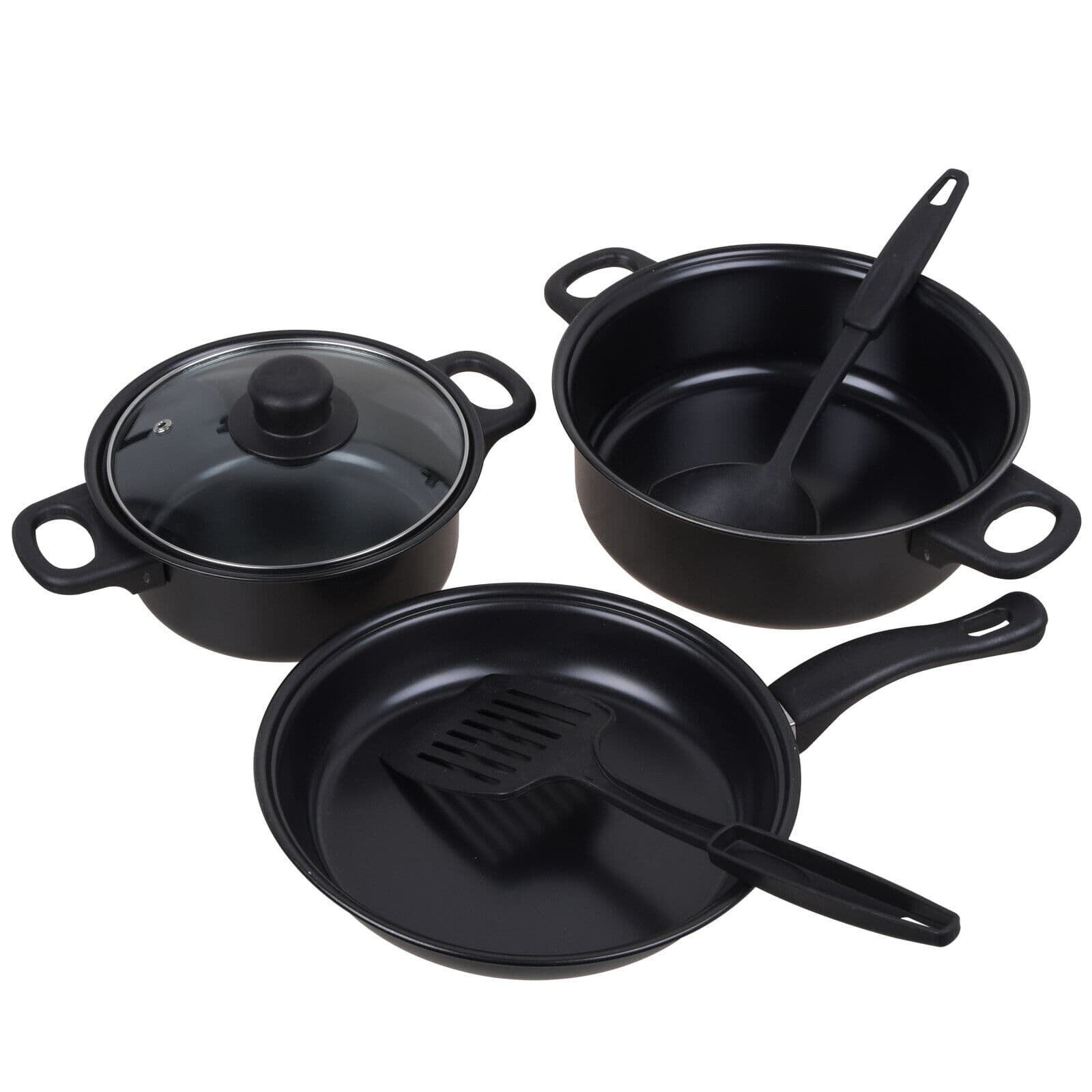 13-Piece Black Non-Stick Cookware Set with Seven Cooking Utensils - image 15
