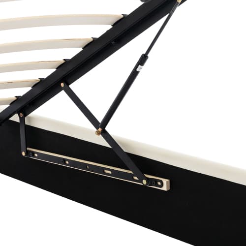 Upholstered Ottoman Bed with Hydraulic Storage & Headboard Compartment (4ft6 Double) - image 31