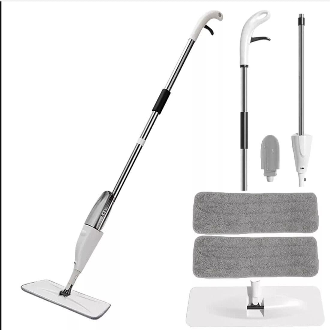 Ergonomic Spray Mop with 360° Swivel Head - Grey