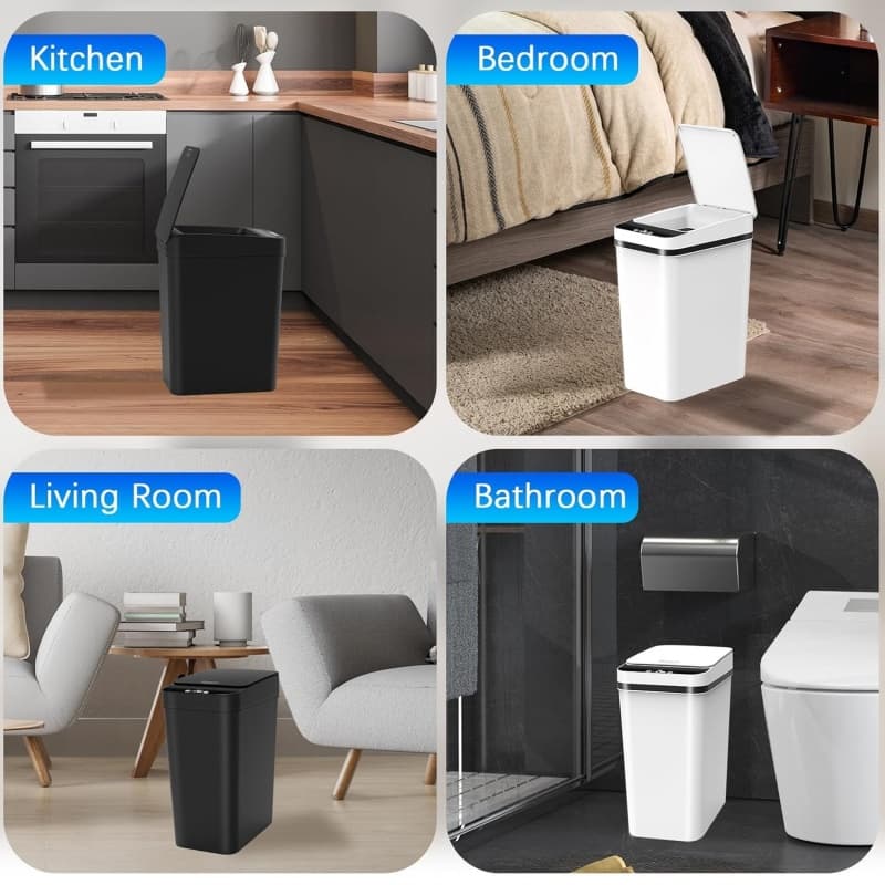 Effortless 12L Smart Sensor Bin for a Fresher Bathroom - image 9