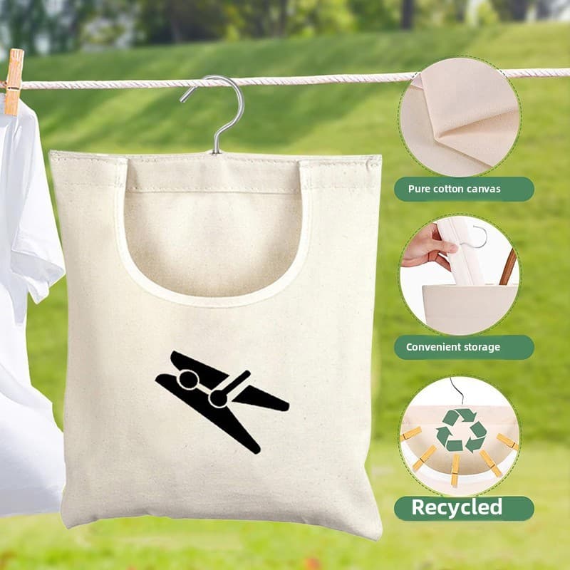 Effortless Laundry Days with Our Hanging Canvas Peg Bag - image 6