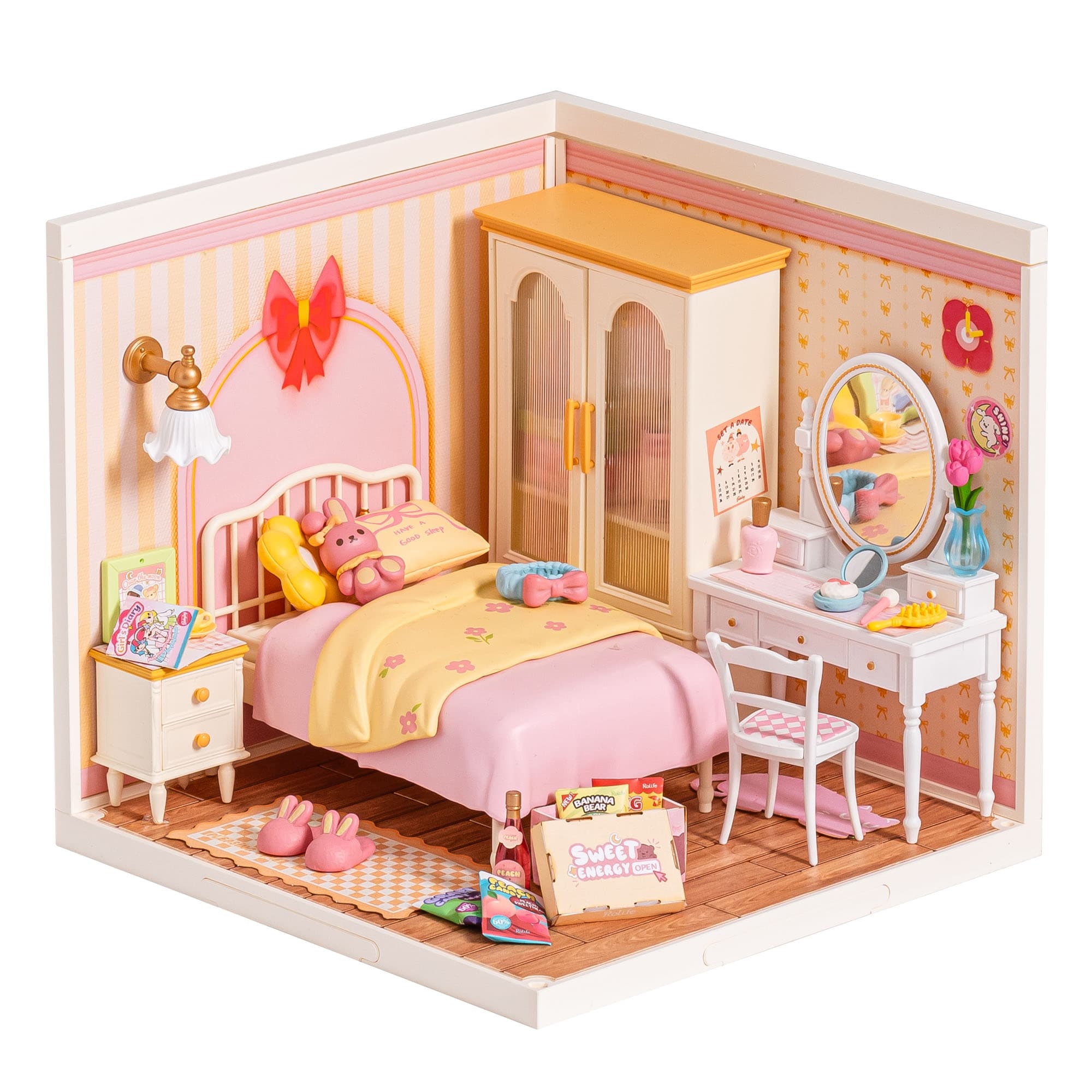 Transform Your Space with the Rolife Pink Bedroom Miniature Kit