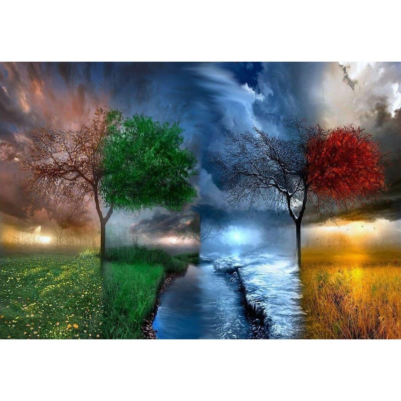 Paint Your Own Four Seasons Tree on Canvas - image 22