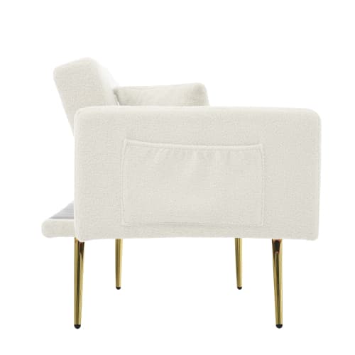 Chic 2 Seater Click Clack Sofa Bed with Side Pockets - image 26