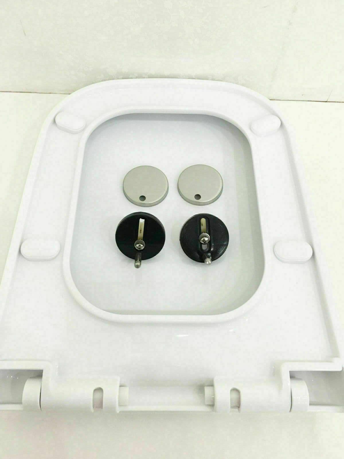 Premium Square Soft Close Toilet Seat in Gloss White - image 3