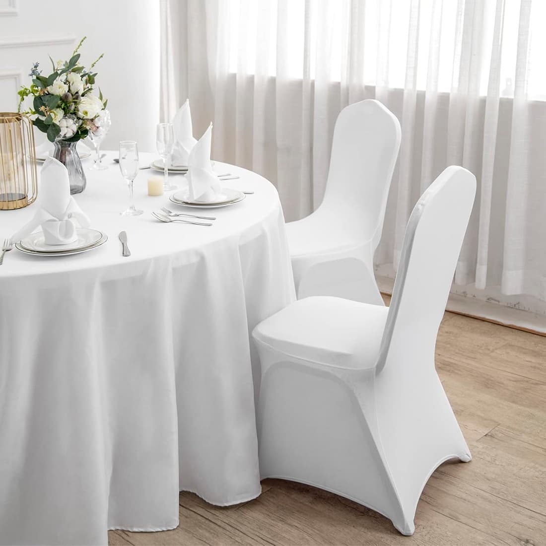 50 White Spandex Chair Covers for Flawless Event Styling - image 11