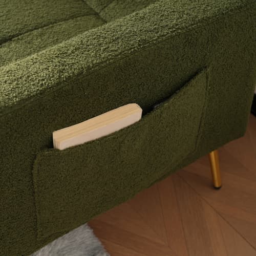 Chic 2 Seater Click Clack Sofa Bed with Side Pockets - image 40