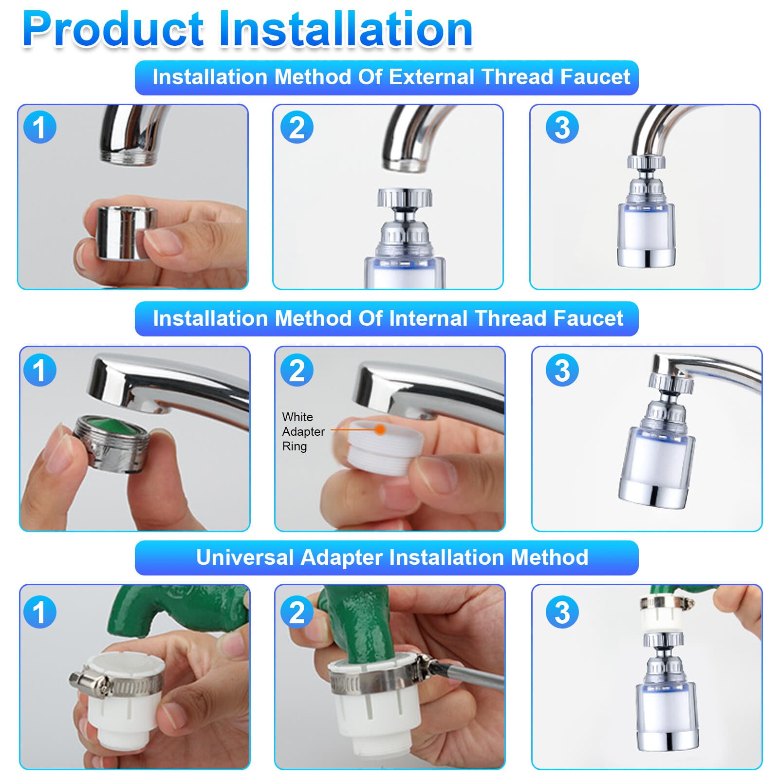 Two tap filters with 360° rotation and five replacement cartridges - image 16