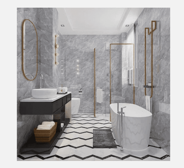 Peel-and-Stick Grey Marble Tile Stickers for Kitchen & Bathroom - image 1