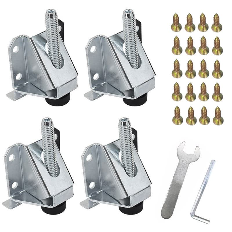 Set of 4 Adjustable Levelling Feet in Zinc-Plated Iron for Furniture & Machinery - image 4
