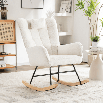 Discover Effortless Comfort in the Villalta Home White Rocking Chair - image 7