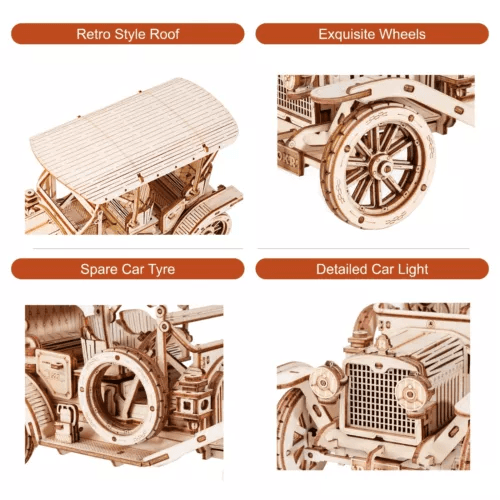 Grand Prix Racing Car 3D Wooden Puzzle Model Kit - image 1