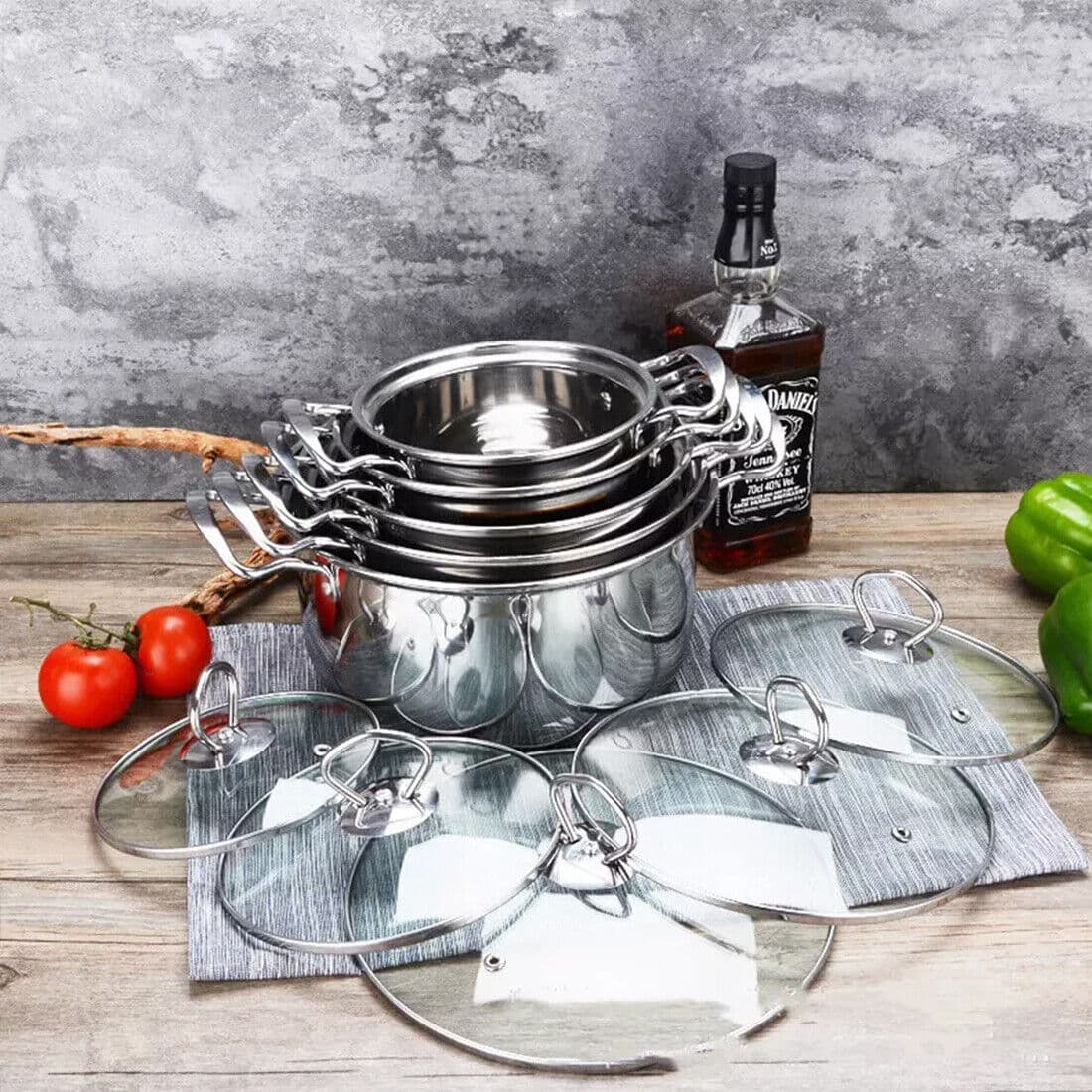 Complete 11-Piece Stainless Steel Pot and Pan Set - image 11