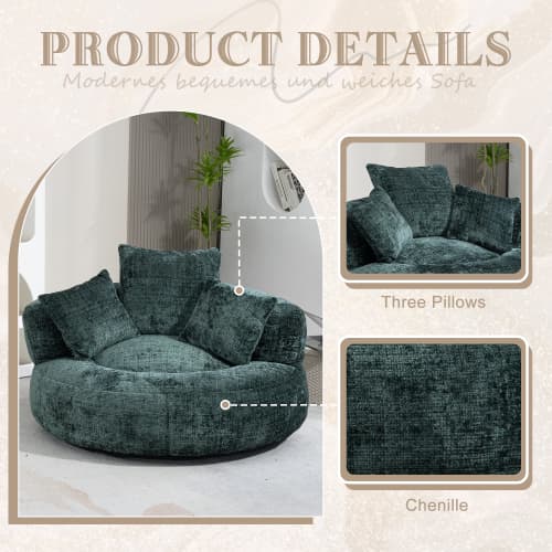 Unwind in Ultimate Comfort with Our High-Back Chenille Bean Bag - image 14