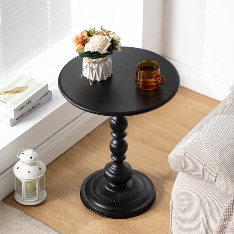 Effortless Style: Vintage Matte Metal Round Side Table - image 2