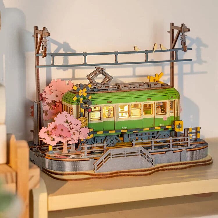 Japanese Sakura Tram Wooden Model Kit to Build - image 6