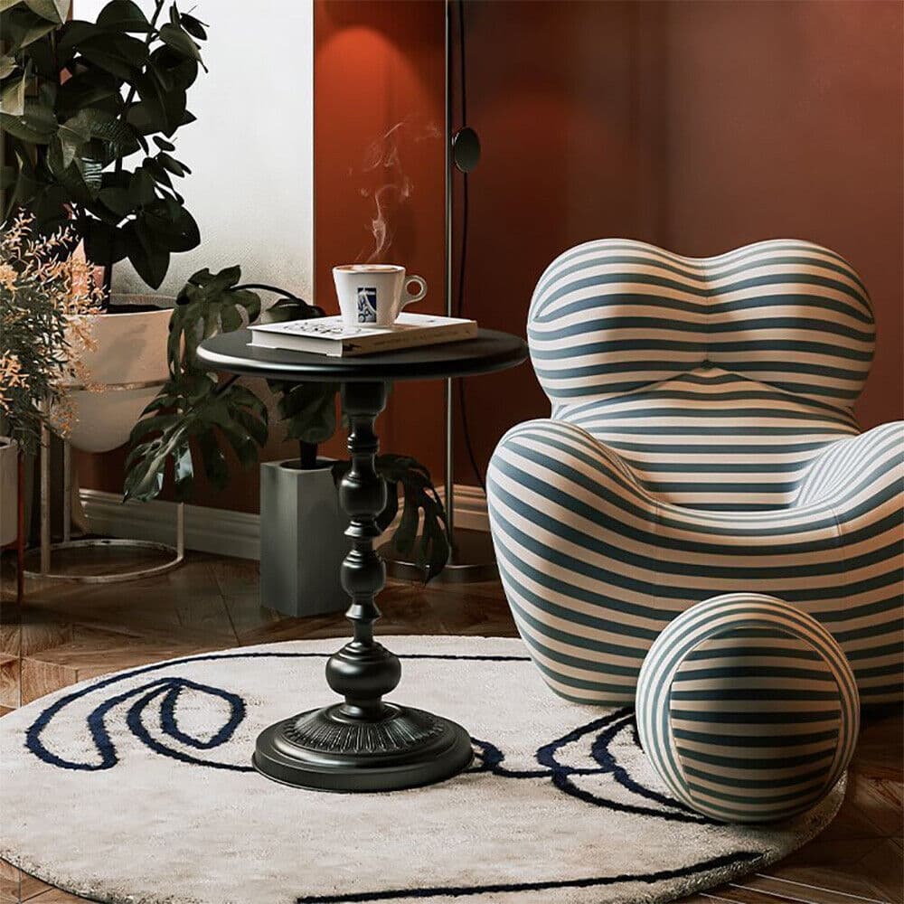 Effortless Style: Vintage Matte Metal Round Side Table - image 9