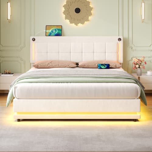 Smart LED Bed with Storage, Lights & USB Charging - image 17